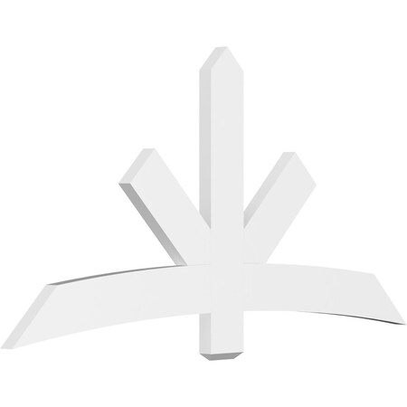 Ekena Millwork Alberta Architectural Grade PVC Gable Bracket, 72"W x 36"H x 2"D x 6"F, 12/12 Pitch GBP072X36X0206ALB00